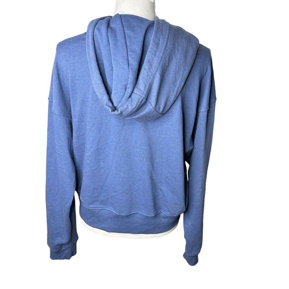SOUL Soulcycle Blue Crop Ombre Skull Hoodie Sweatshirt Spinning Cycling Sz L - Picture 3 of 4